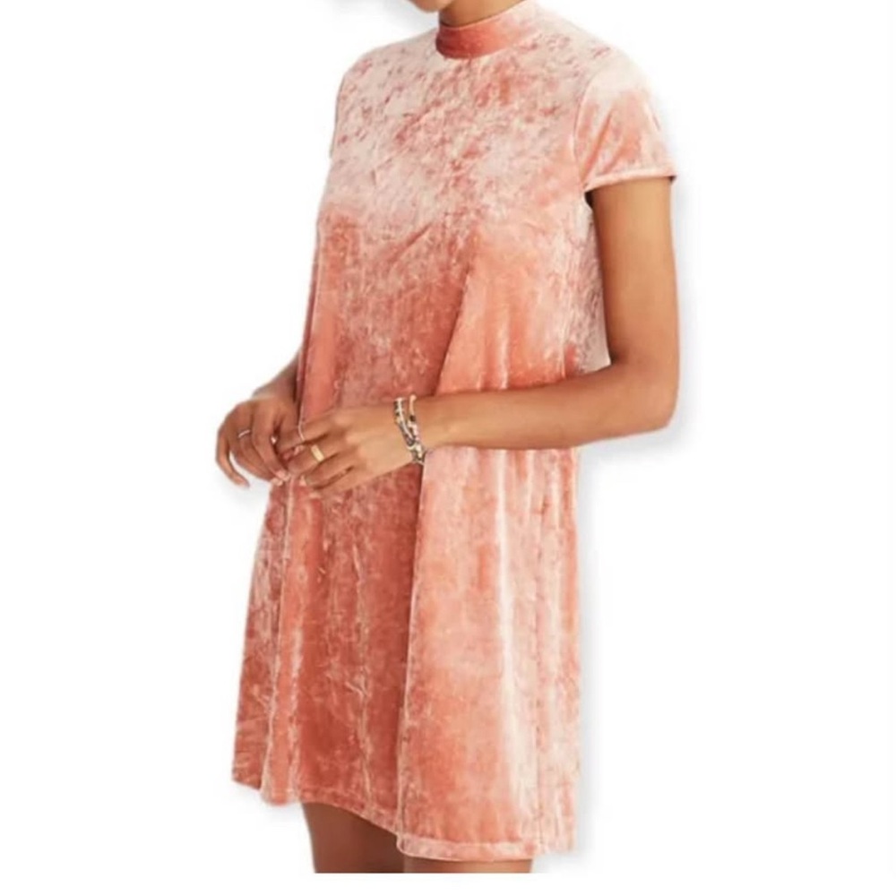 Madewell Crushed Velvet Mockneck Dress S